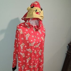Red Reindeer Hooded Onesie
